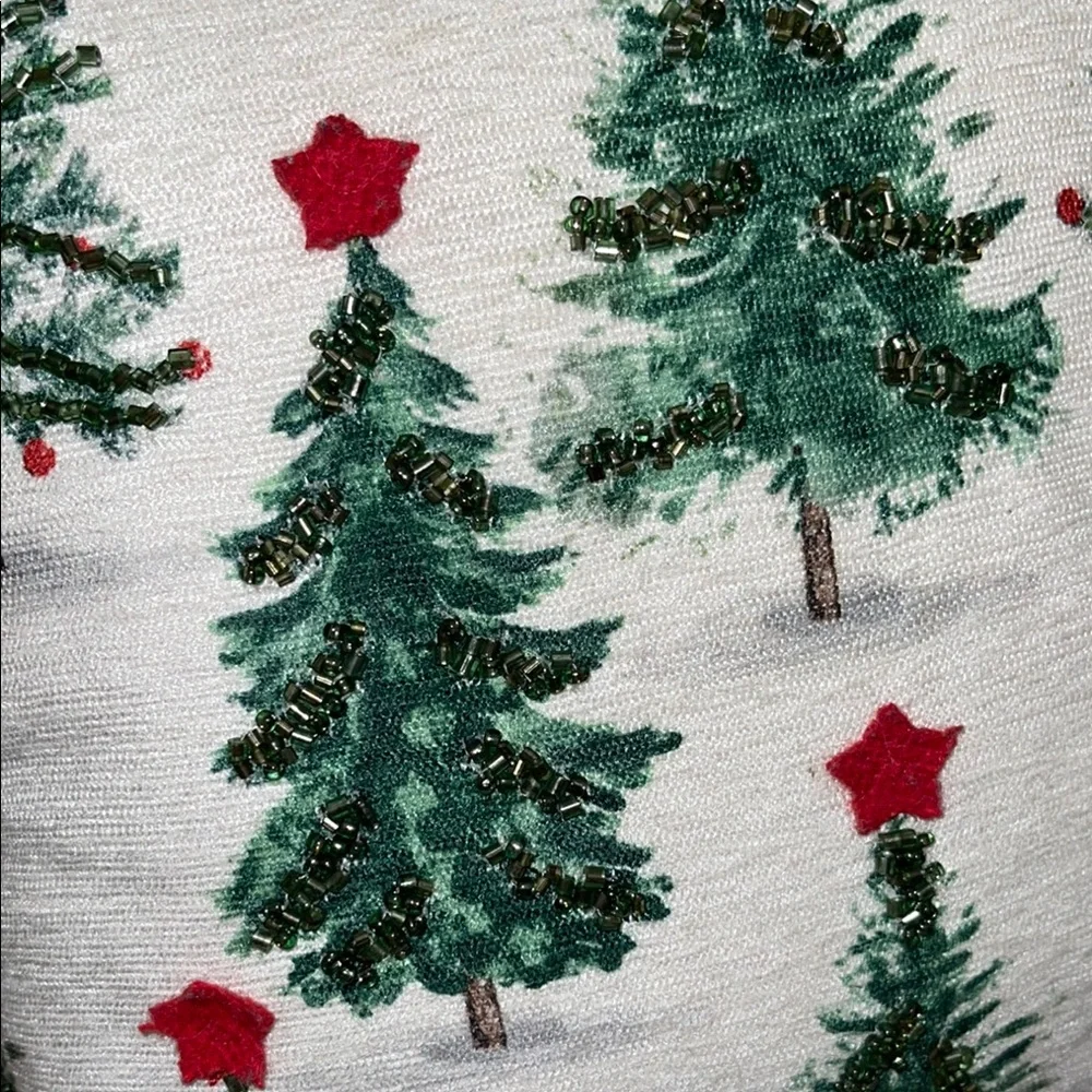 Festive Holiday Pillow with Christmas Tree Design